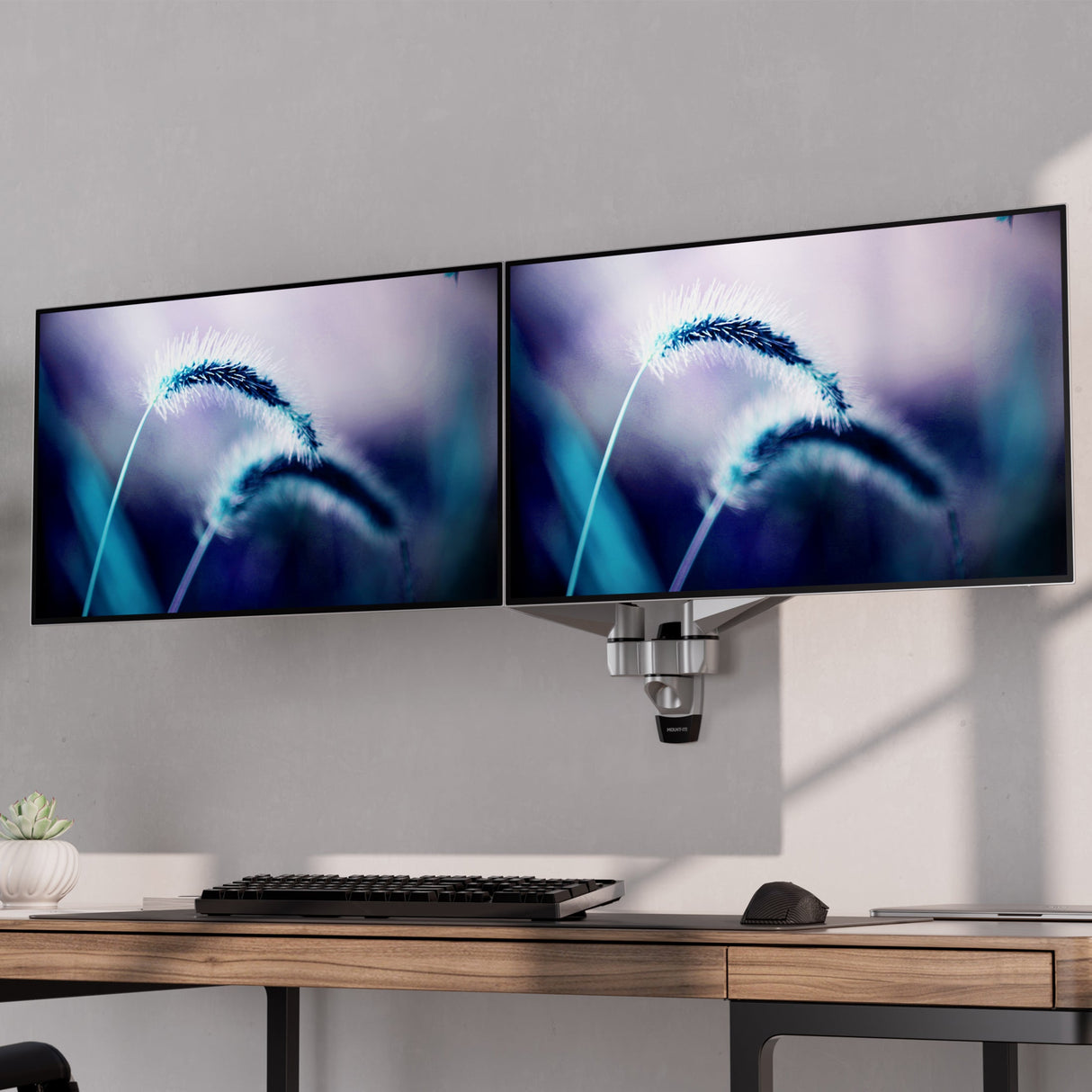 Monitor Mount - CLiX Series Full Motion Dual Monitor Wall Mount - Mount-It! -