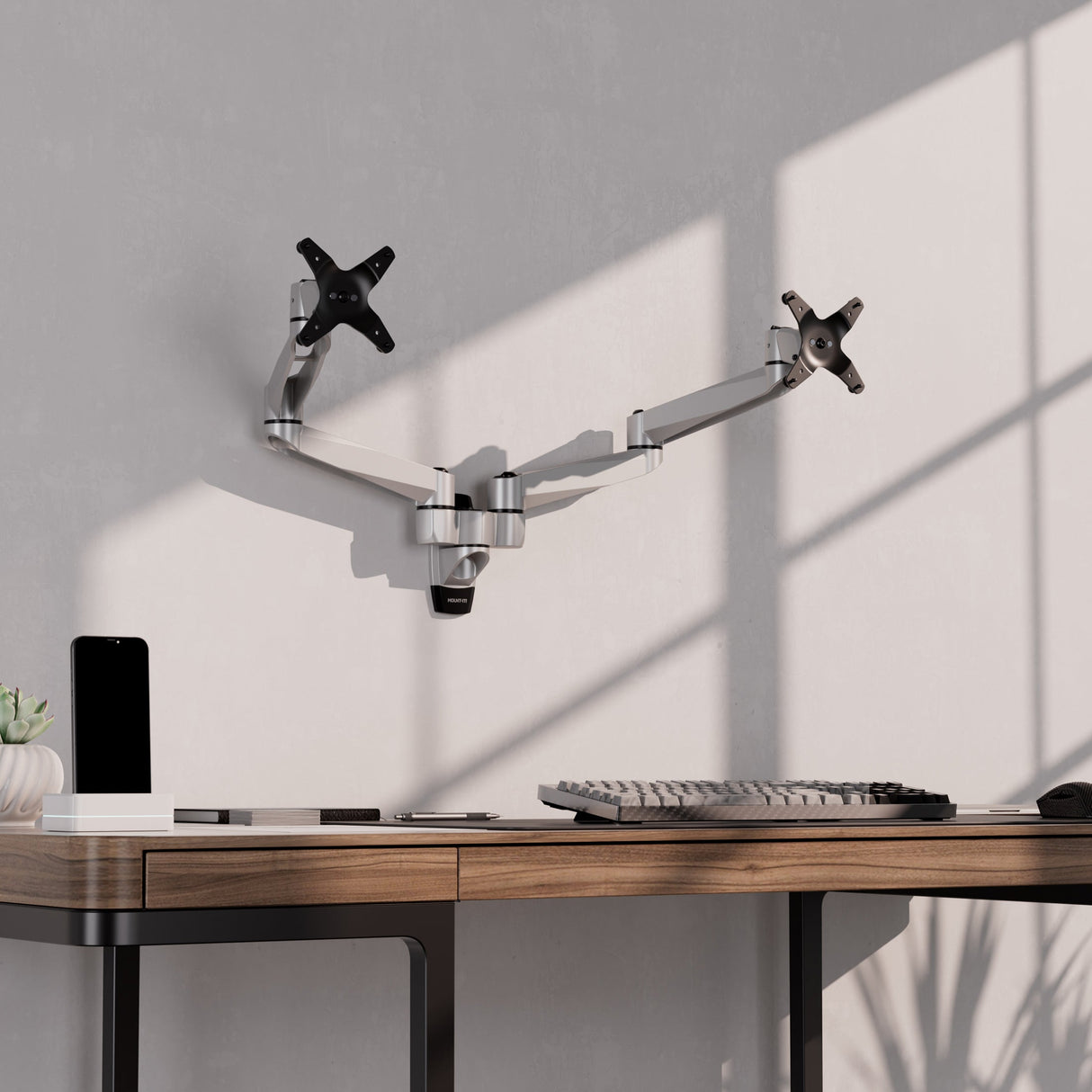 Monitor Mount - CLiX Series Full Motion Dual Monitor Wall Mount - Mount-It! -