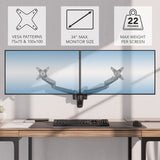 Monitor Mount - CLiX Series Full Motion Dual Monitor Wall Mount - Mount-It! -