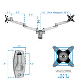 Monitor Mount - CLiX Series Full Motion Dual Monitor Wall Mount - Mount-It! -