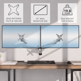 Monitor Mount - CLiX Series Full Motion Dual Monitor Wall Mount with Gas Spring Arms - Mount-It! -