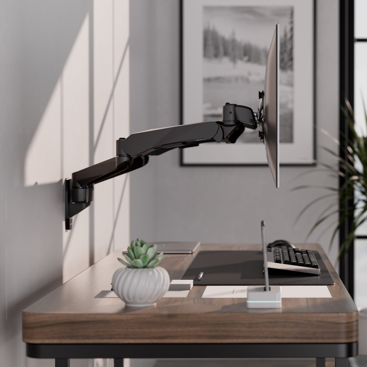 Monitor Mount - CLiX Series Full Motion Dual Monitor Wall Mount with Gas Spring Arms - Mount-It! -