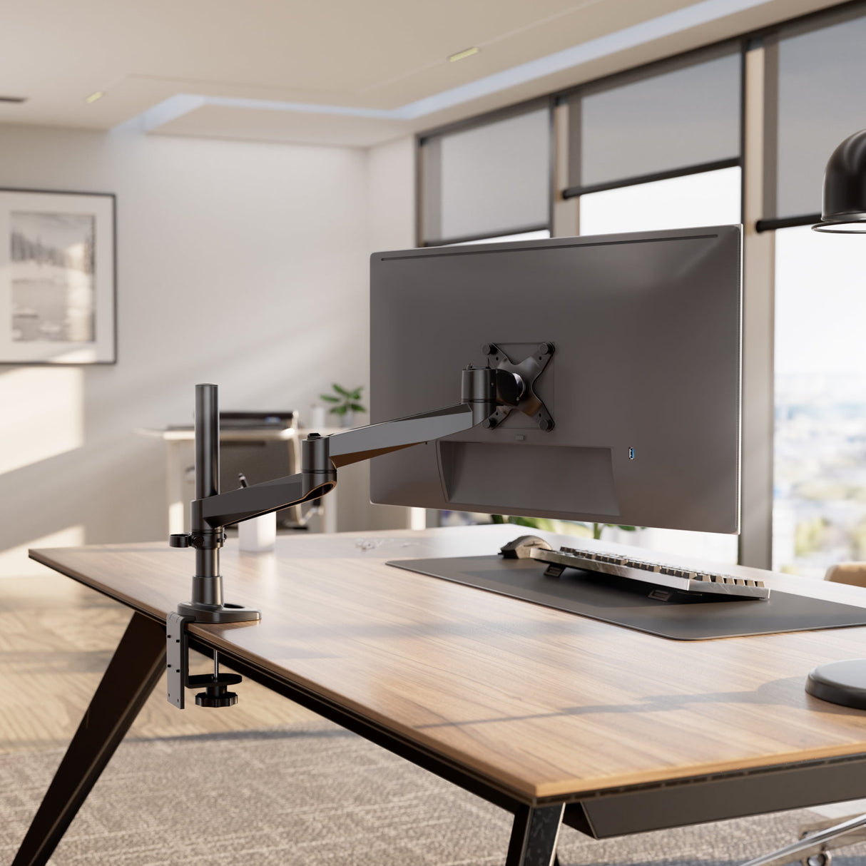 Monitor Mount - CLiX Series Full Motion Single Monitor Desk Mount - Mount-It! -