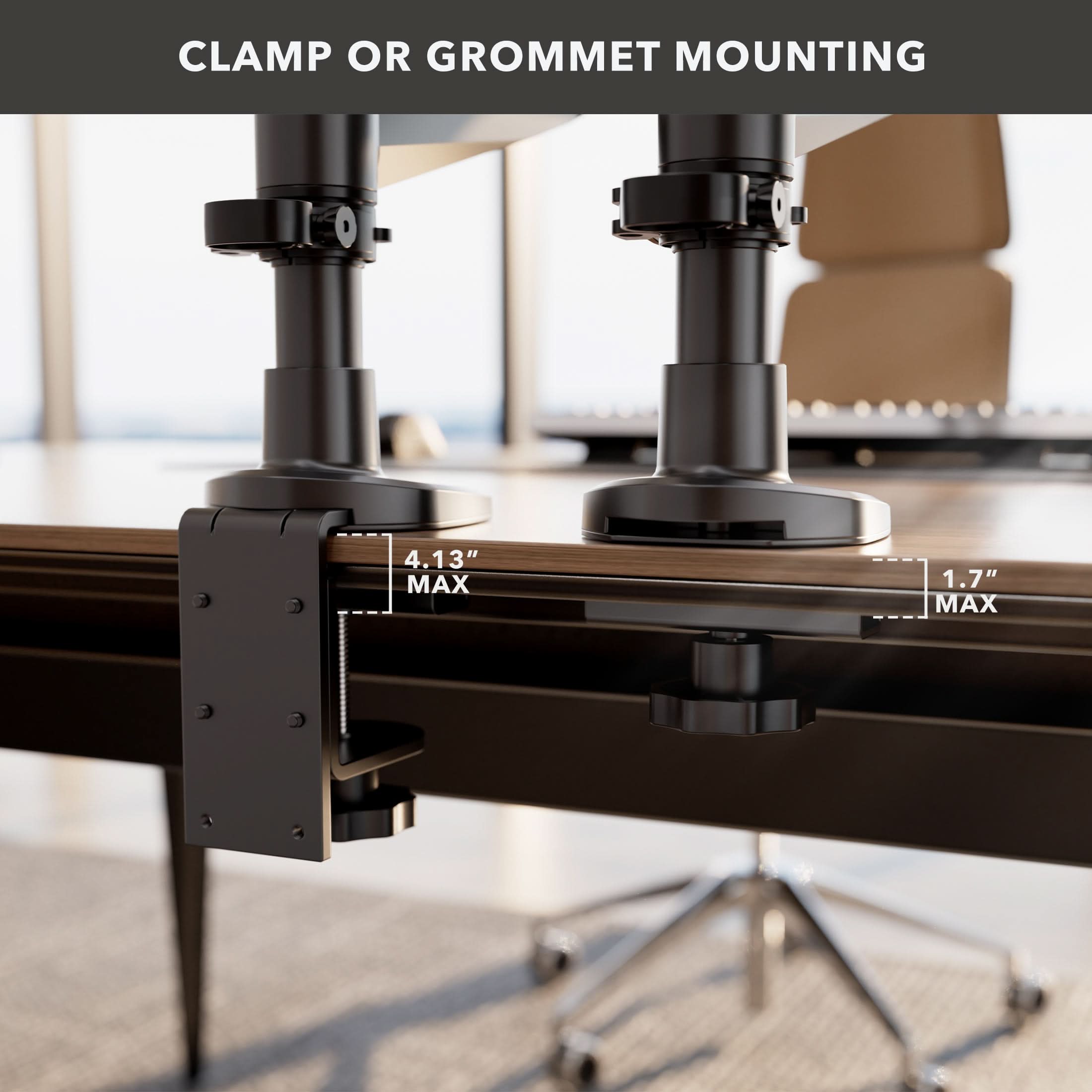 Mount-It! Professional Single Monitor Desk Mount - CLiX Series - Thumbnail 3