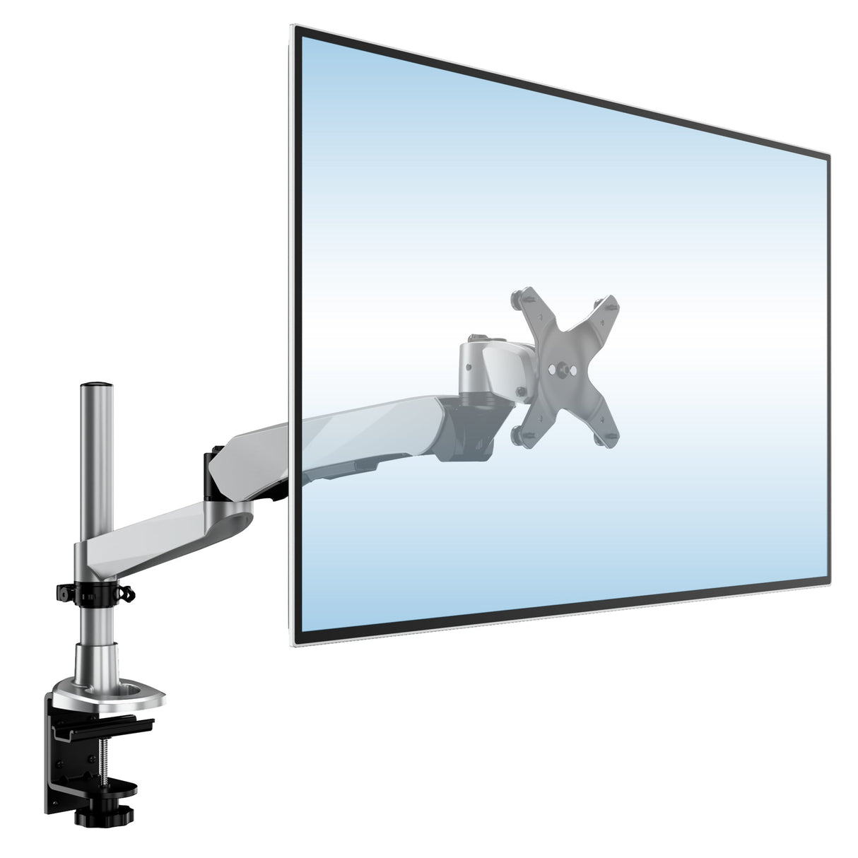 Monitor Mount - CLiX Series Full Motion Single Monitor Desk Mount with Gas Spring Arm - Mount-It! -