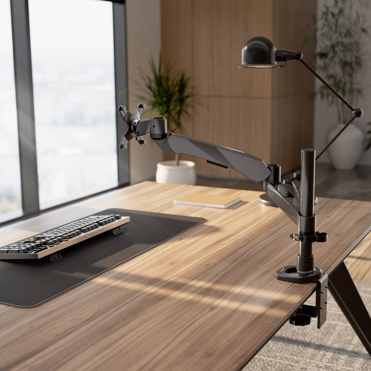 Monitor Mount - CLiX Series Full Motion Single Monitor Desk Mount with Gas Spring Arm - Mount-It! -
