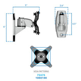 Monitor Mount - CLiX Series Single Monitor Wall Mount - Mount-It! -
