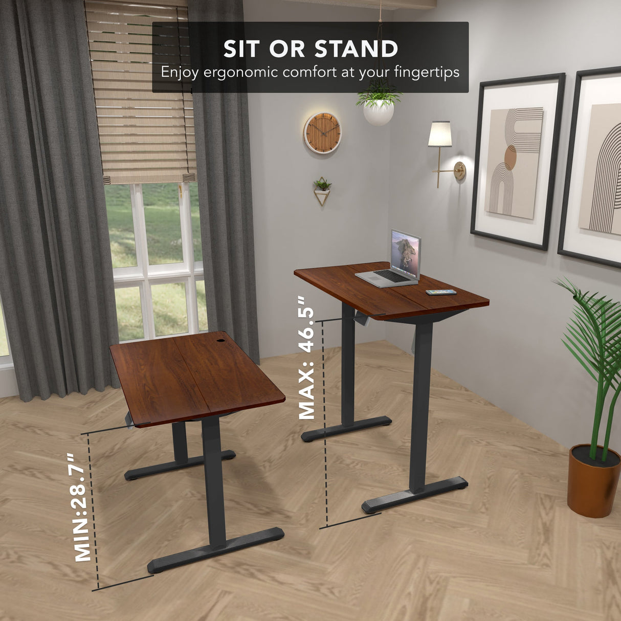 Standing Desk - Compact Electric Standing Desk with 40" Tabletop - Mount-It! -