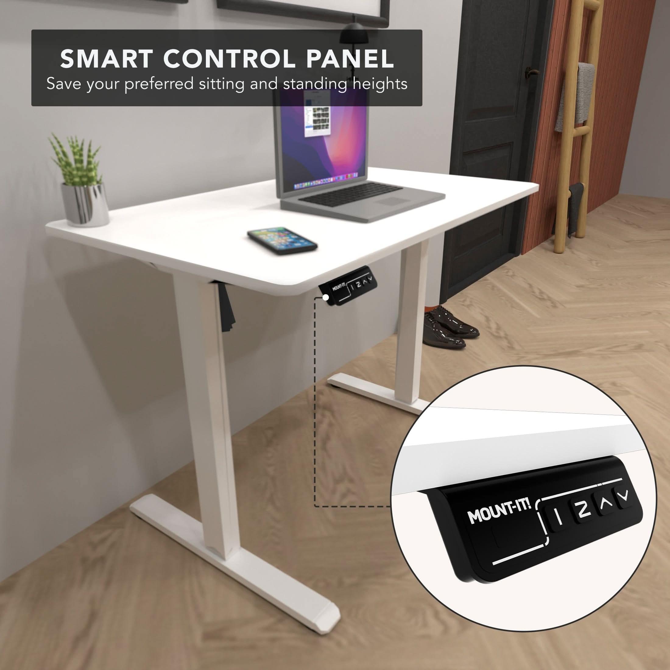 Mayitaです。デスク Mount-It! Compact Electric Standing Desk with 48