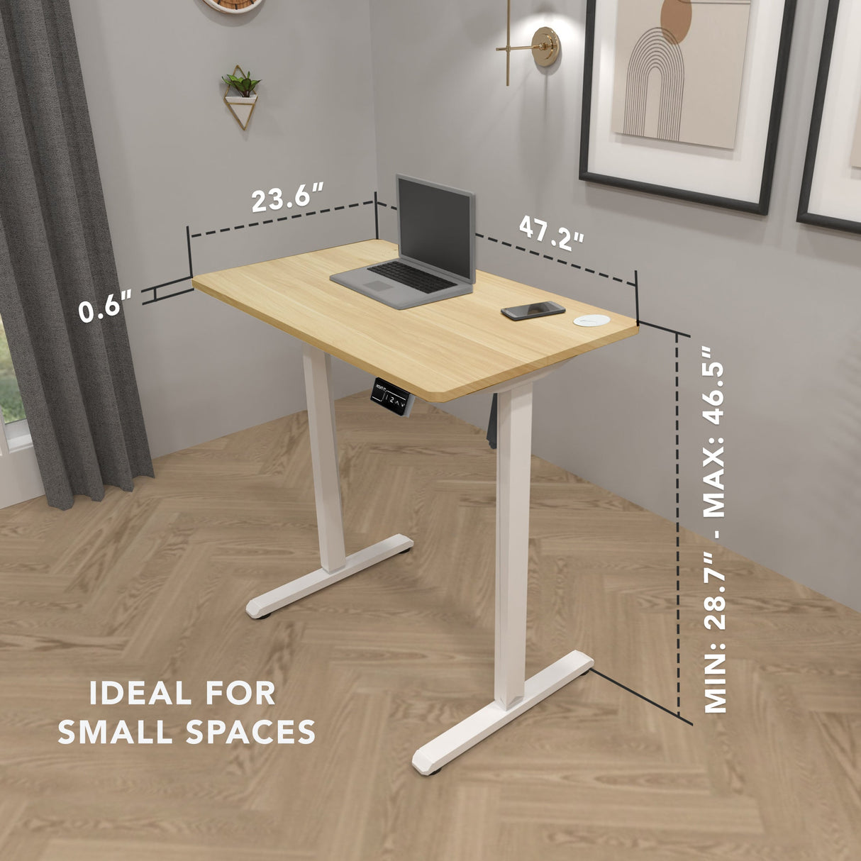 Standing Desk - Compact Electric Standing Desk with 48" Tabletop - Mount-It! -