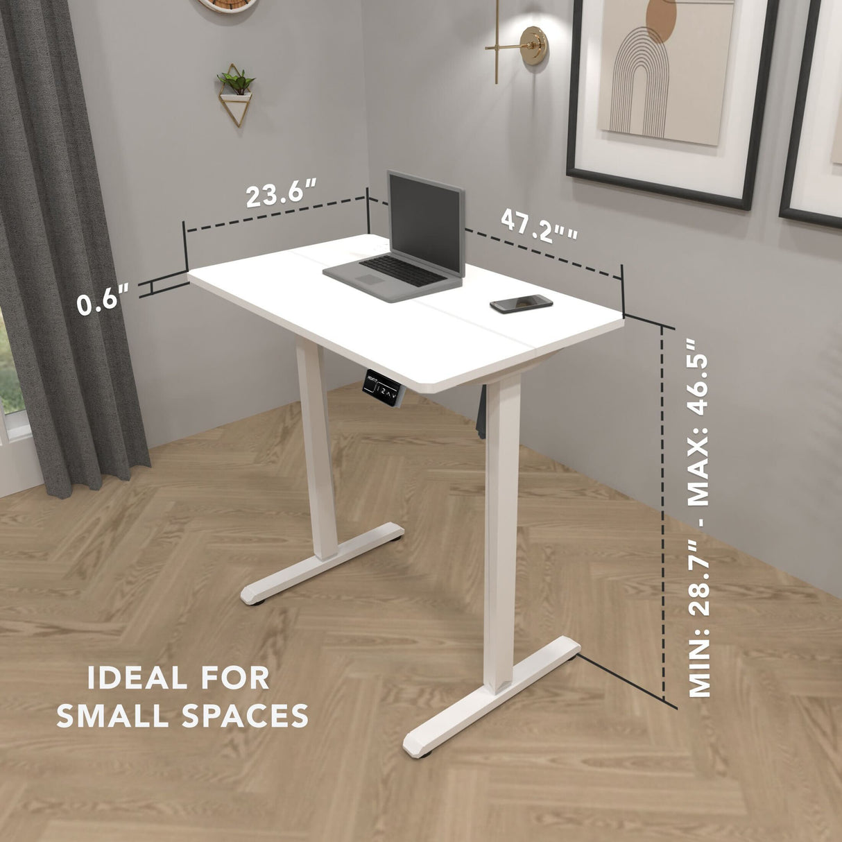 Standing Desk - Compact Electric Standing Desk with 48" Tabletop - Mount-It! -