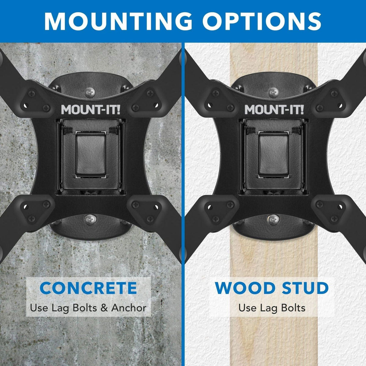 TV Mount - Compact Full Motion TV Wall Mount - for TVs up to 50" - Mount-It! - MI-2829XL