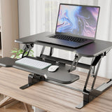 Desk Converters - Compact Standing Desk Converter with 30" Desktop - Mount-It! -