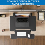 Desk Converters - Compact Standing Desk Converter with 30" Desktop - Mount-It! -
