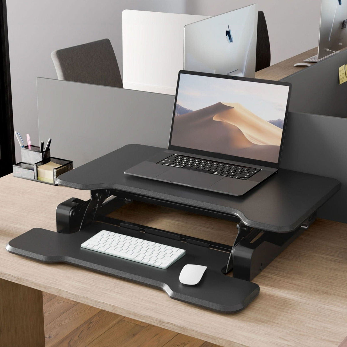 Desk Converters - Compact Standing Desk Converter with 30" Desktop - Mount-It! -
