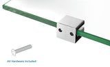 Component Shelves - Corner Glass Shelf with Chrome Rail - Mount-It! - MI-824A