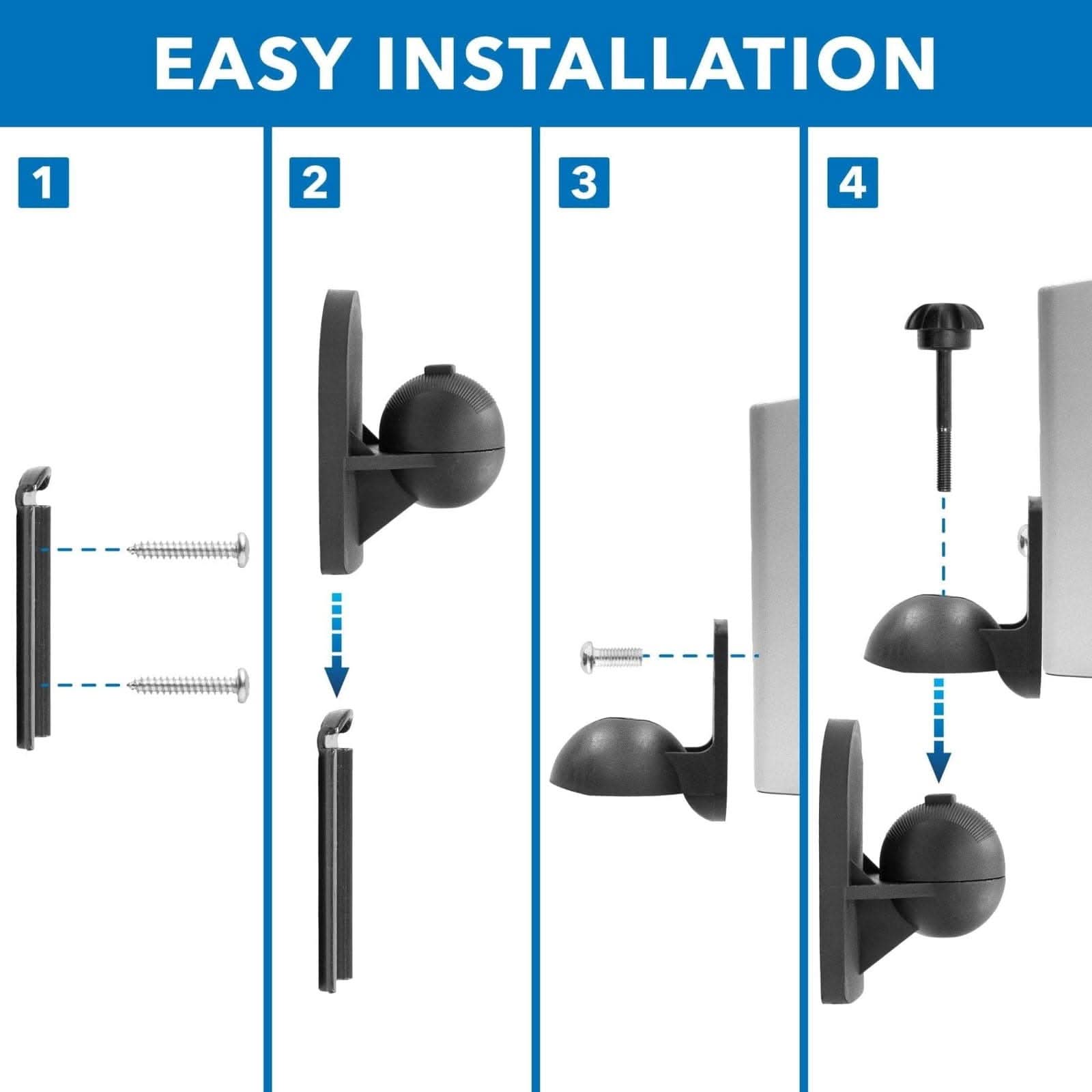 Dual Low Profile Universal Speaker Wall Mounts