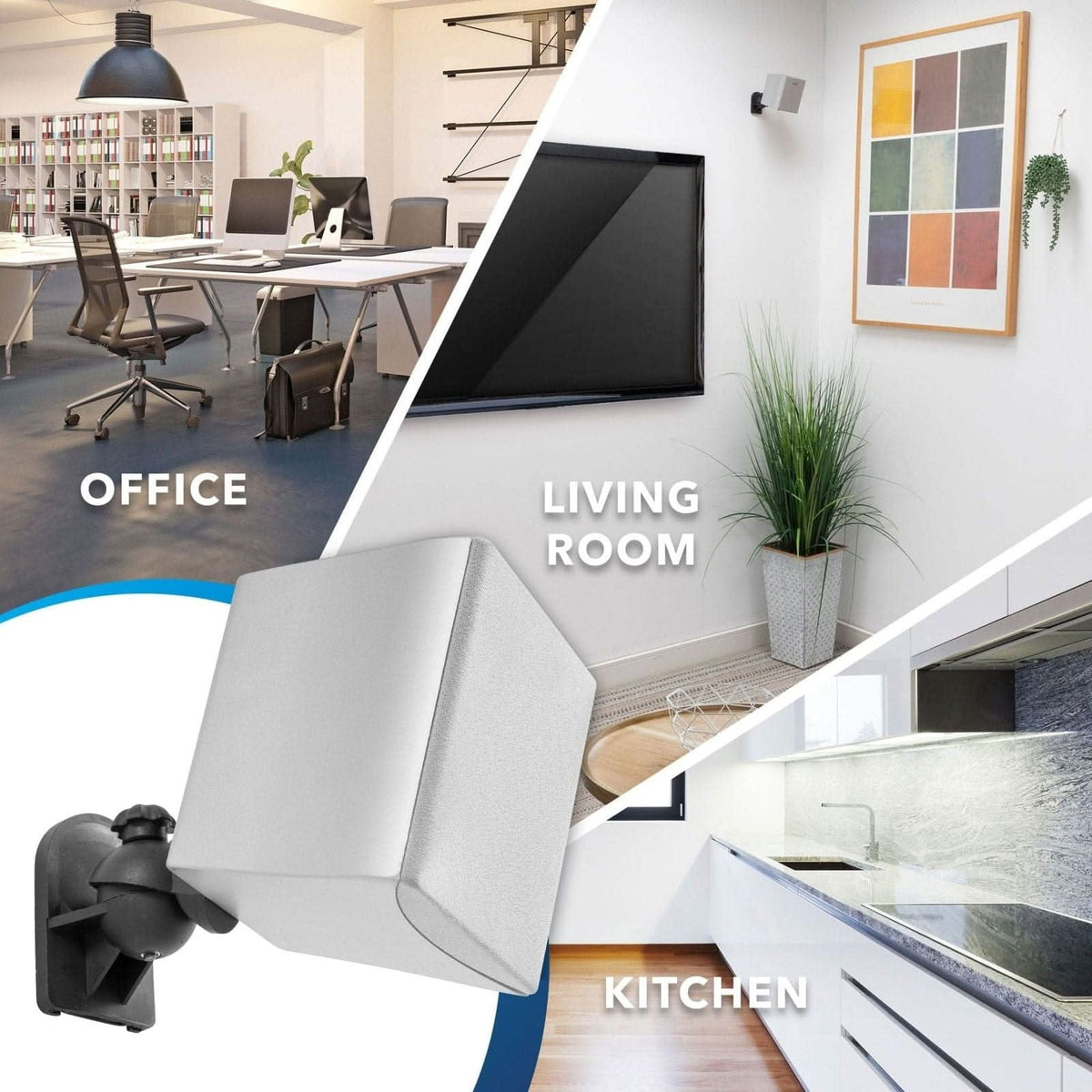 Sound Less Mount Dual Low Profile Universal Speaker Wall Mounts