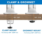 Monitor Mount - Dual Monitor Desk Mount With Gas Spring Arms - Mount-It! -