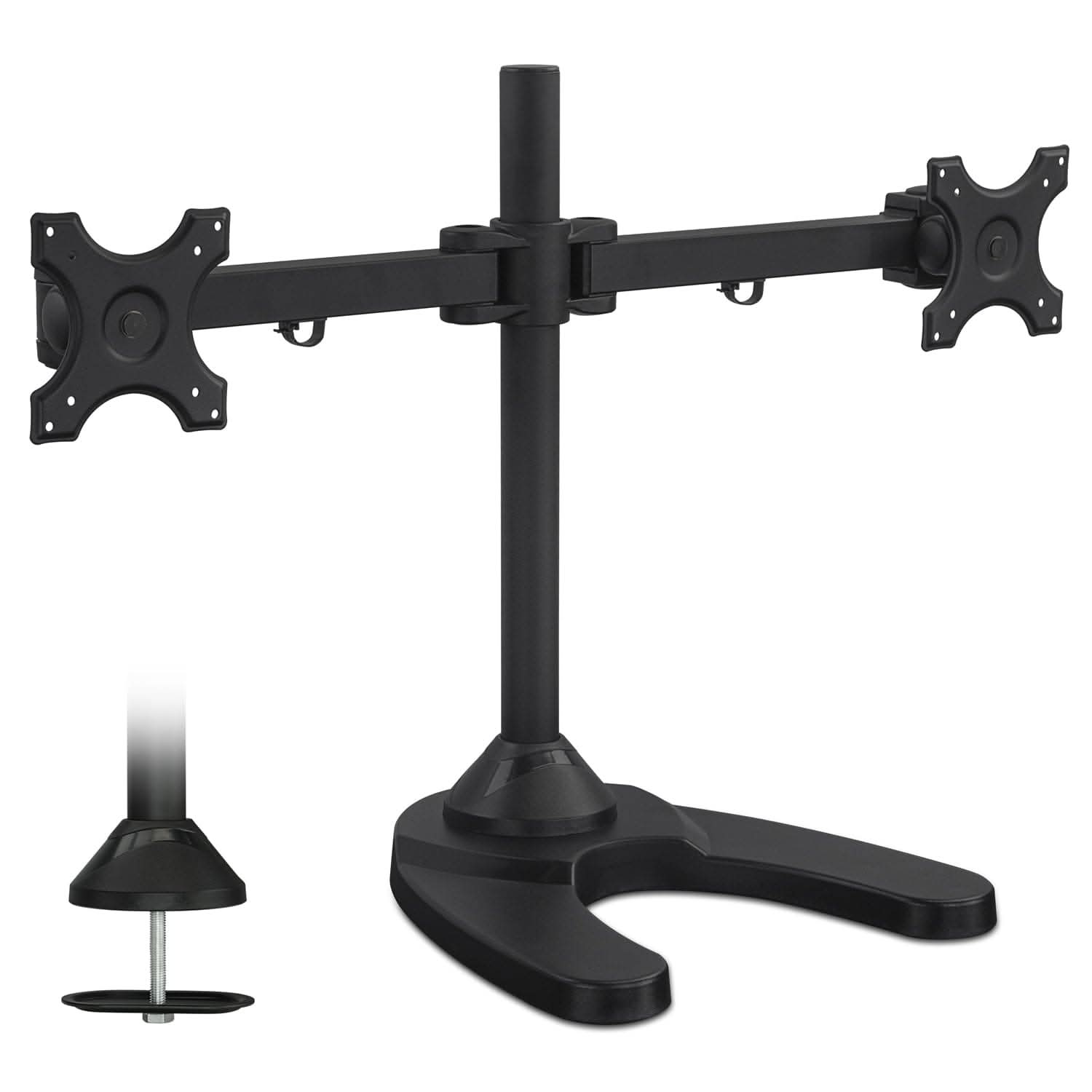 Mount-It! Dual Monitor Desk Stand w/ Articulating Arms - Thumbnail 4
