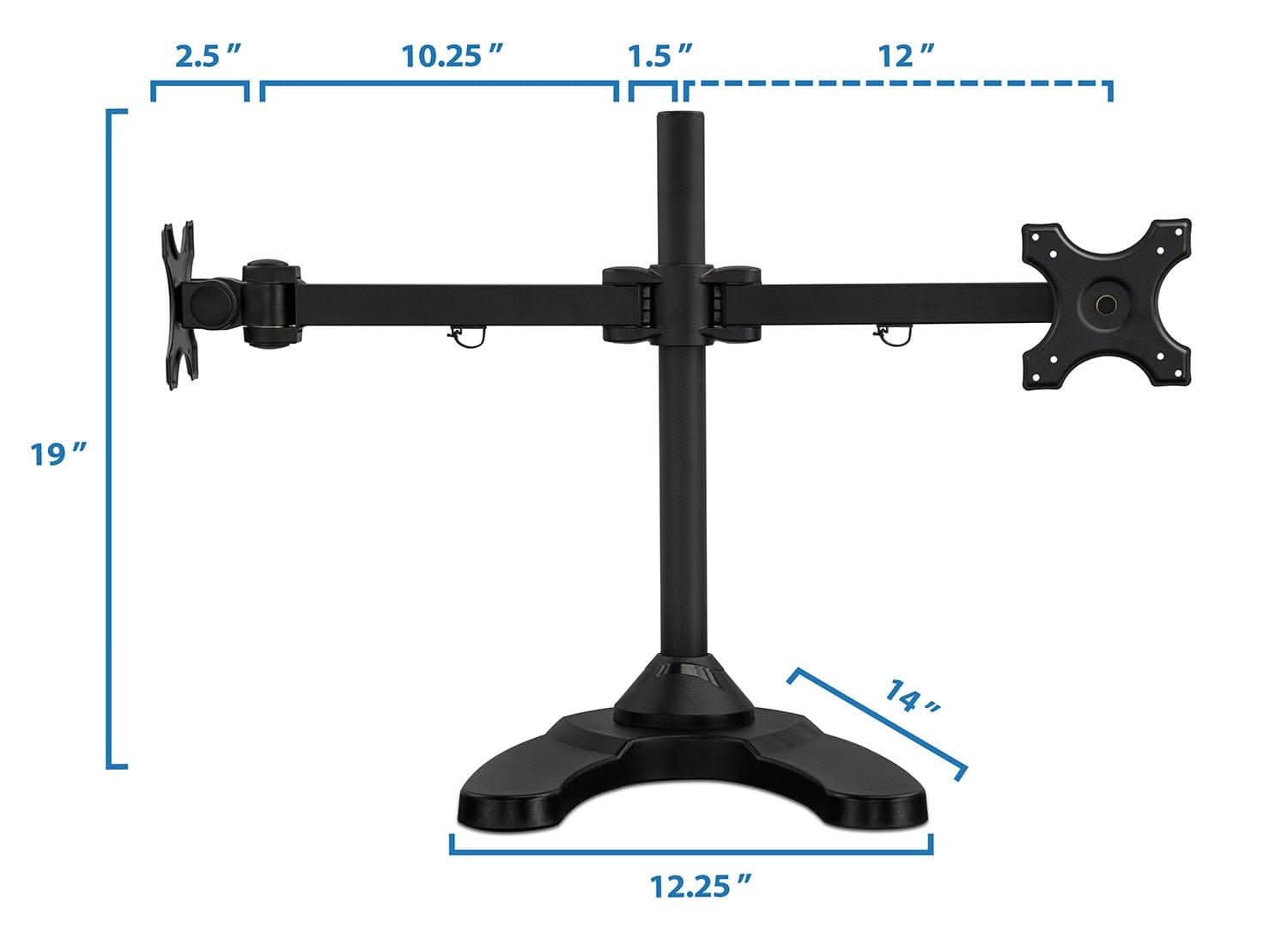 Mount-It! Dual Monitor Desk Stand w/ Articulating Arms