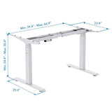 Desk Frame - Dual-Motor, 3-Stage Electric Standing Desk Frame - Mount-It! -