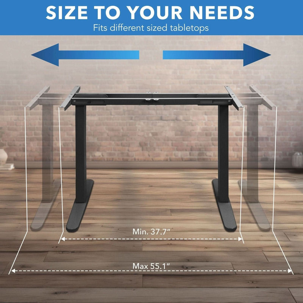 Standing Base Dual Motor Electric Standing Desk Base - Mount-It!