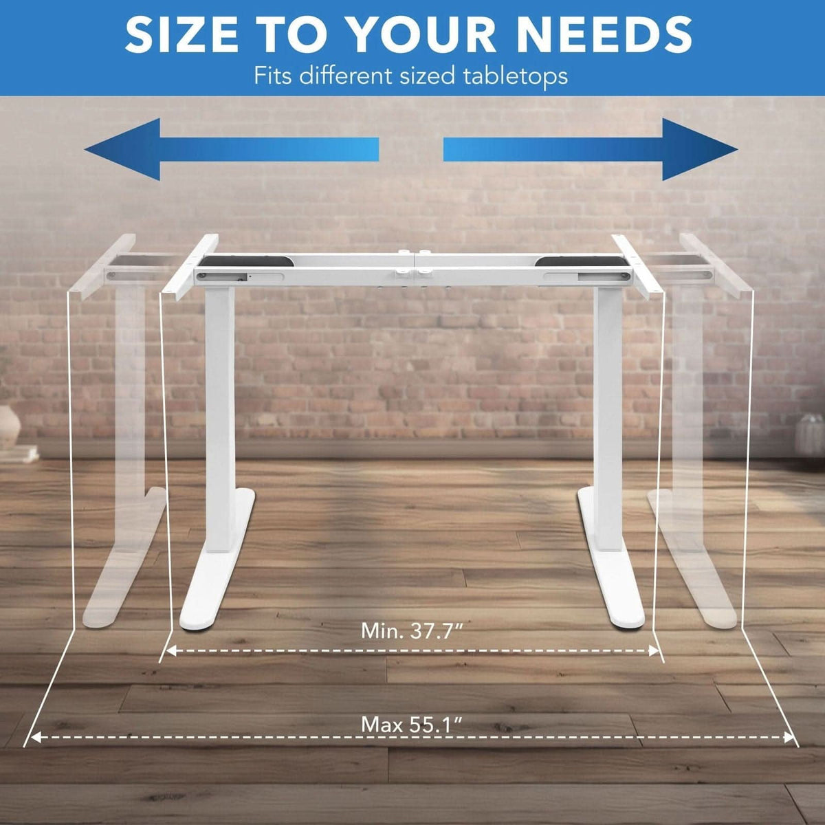 Standing Base Dual Motor Electric Standing Desk Base - Mount-It!