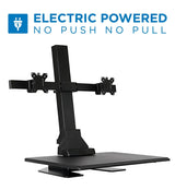 Desk Converters - Electric Sit-Stand Desk Converter for 2 Monitors - Mount-It! -