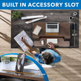 Desk Converters - Electric Standing Desk Converter with 38" Desktop - Mount-It! -
