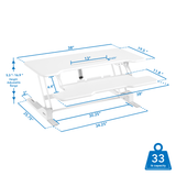 Desk Converters - Electric Standing Desk Converter with 38" Desktop - Mount-It! -