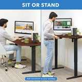 Standing Desk - Electric Standing Desk with 55" Tabletop - Black Base - Mount-It! -