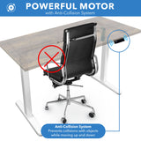 Standing Desk - Electric Standing Desk with 55" Tabletop - White Base - Mount-It! -