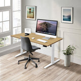 Standing Desk - Electric Standing Desk with 55" Tabletop - White Base - Mount-It! -