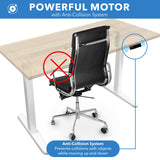 Standing Desk - Electric Standing Desk with 55" Tabletop - White Base - Mount-It! -