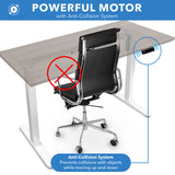Standing Desk - Electric Standing Desk with 55" Tabletop - White Base - Mount-It! -