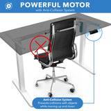 Standing Desk - Electric Standing Desk with 55" Tabletop - White Base - Mount-It! -