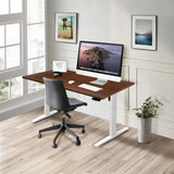 Standing Desk - Electric Standing Desk with 55" Tabletop - White Base - Mount-It! -