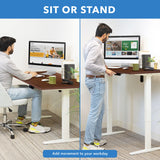 Standing Desk - Electric Standing Desk with 55" Tabletop - White Base - Mount-It! -