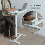 Mobile Standing Desk - Foldable Rolling Overbed Table - Mount-It! - MI-8046