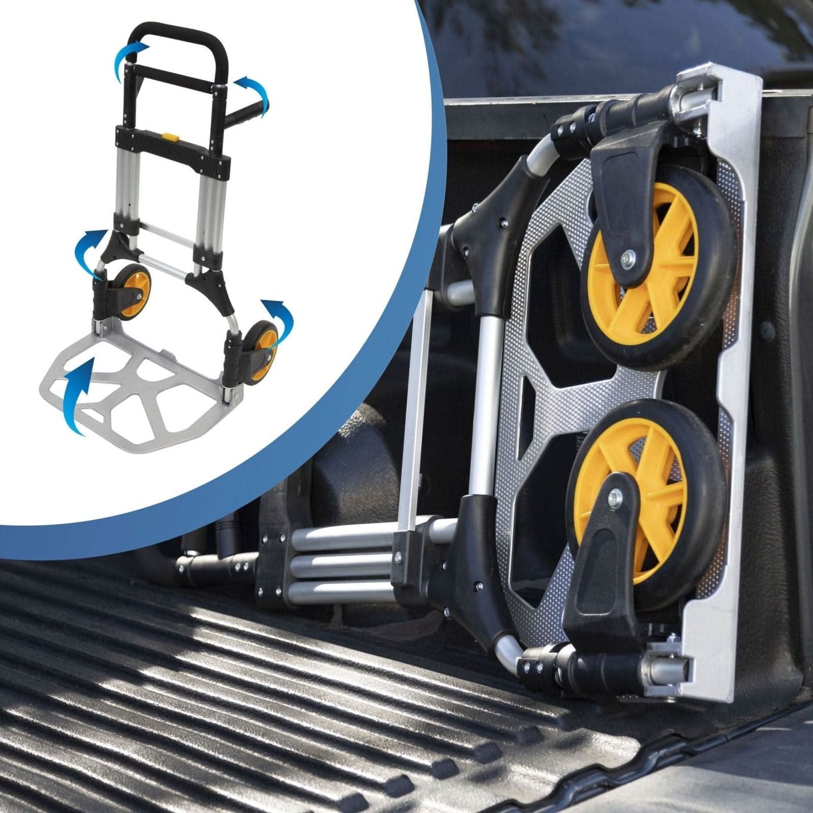 600 Lbs Folding Hand Truck – Lightweight Dolly With Adjustable Handle