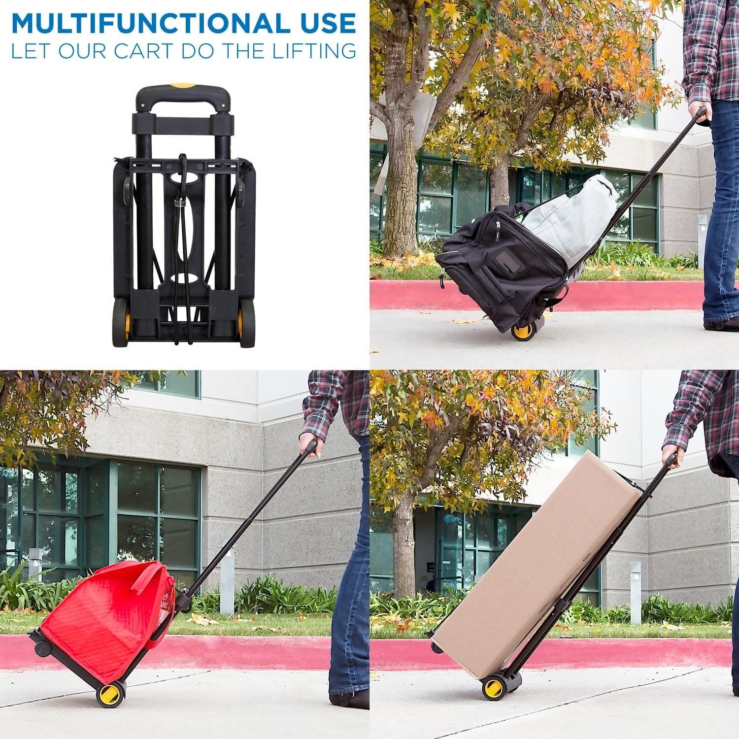 Mount-It! Folding Luggage Cart and Dolly | MI-912 - Thumbnail 4