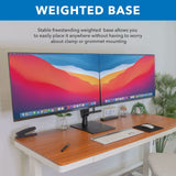Monitor Stands - Freestanding Dual Monitor Arm With Height Adjustment - Mount-It! - MI-2758
