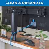 Monitor Stands - Freestanding Dual Monitor Arm With Height Adjustment - Mount-It! - MI-2758