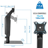Monitor Stands - Freestanding Monitor Arm With Height Adjustment - Mount-It! - MI-2757