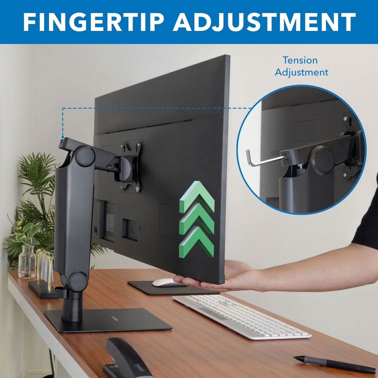 Mount-It! Freestanding Monitor Arm With Height Adjustment for monitors up to 32" | holds up to 17.6 lbs | MI-2757 - Thumbnail 5