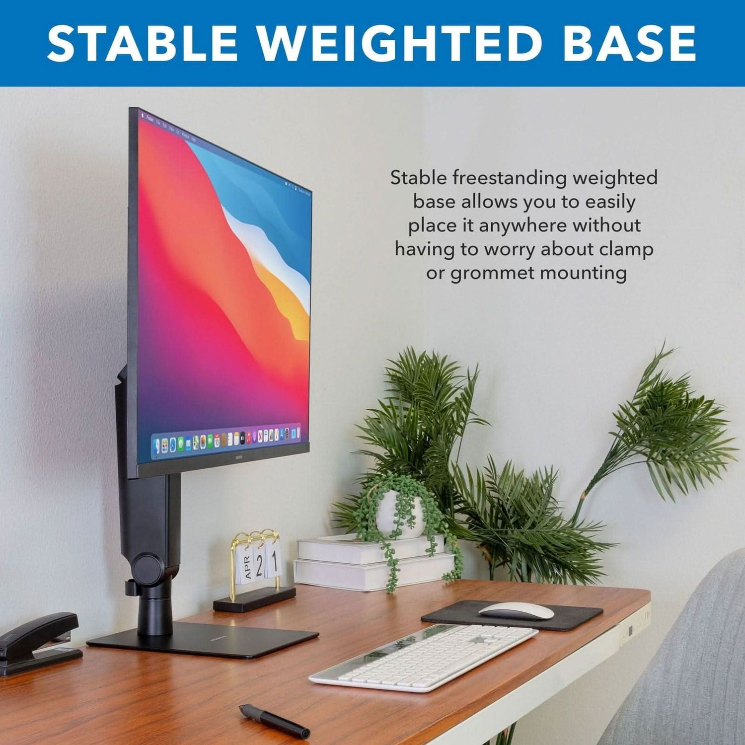 Mount-It! Freestanding Monitor Arm With Height Adjustment - Mount-It ...