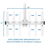 TV Mount - Full Motion Ceiling TV Mount with Long Extension - Mount-It! -