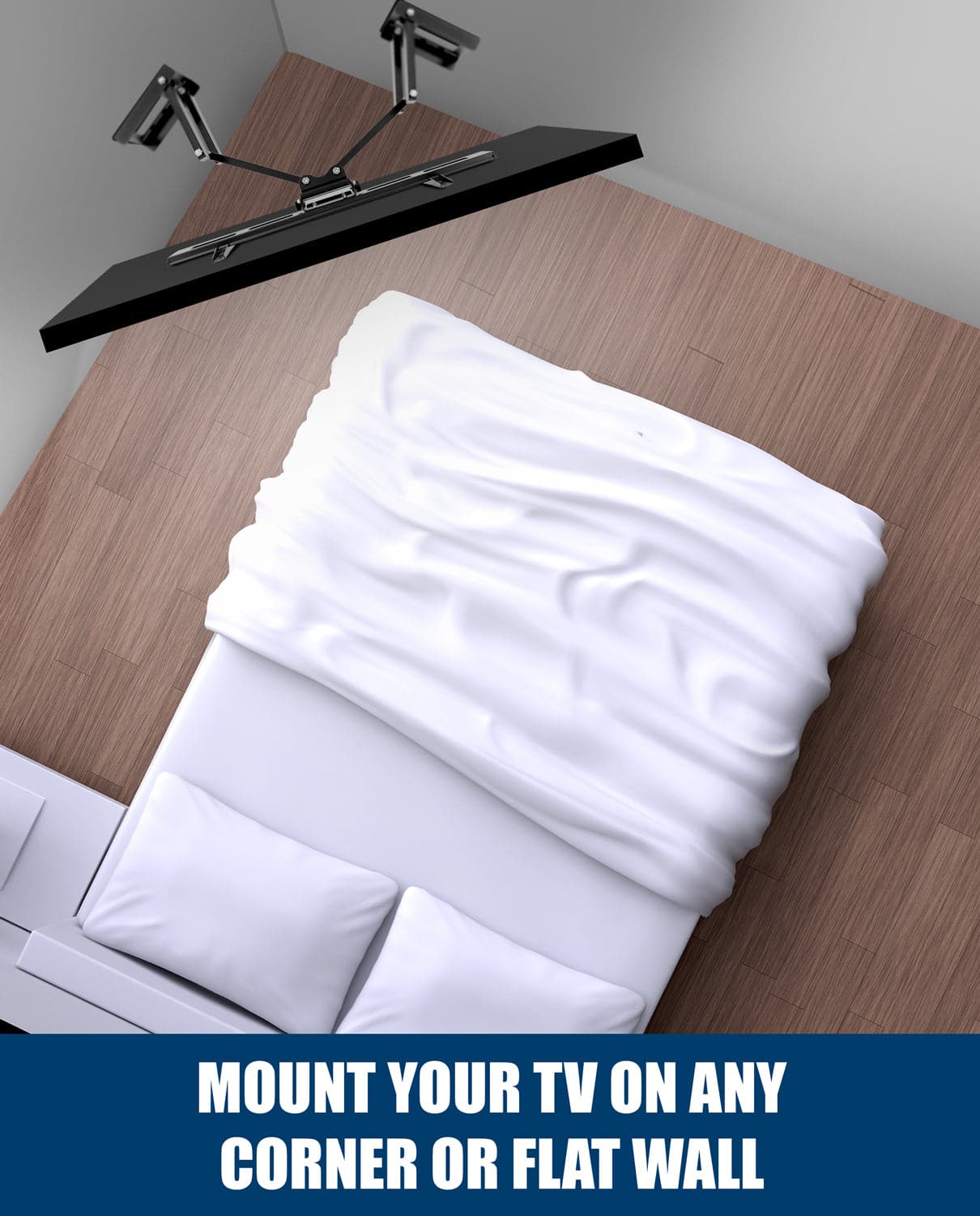 TV Mount - Full Motion Corner TV Mount - Mount-It! - MI-369B
