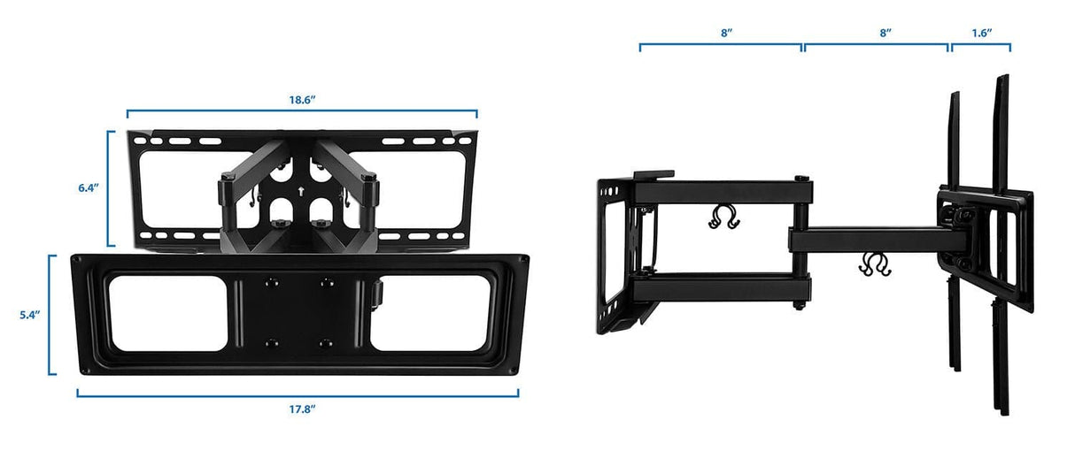 TV Mount - Full Motion Dual Arm TV Wall Mount - Mount-It! - MI-3990